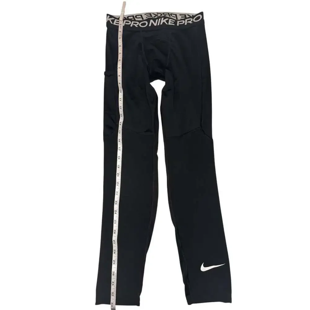 Nike Pro Dri-FIT Boys Compression Tights with Pocket Black Size XL
